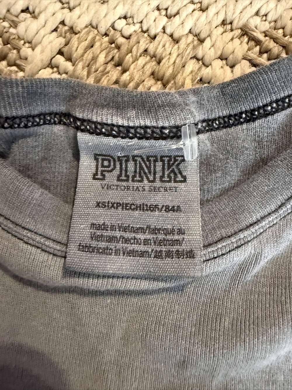 PINK Victoria's Secret Heather Gray Crew Neck Tee - Picture 2 of 4